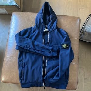 Stone island navy soft shell jacket fits large